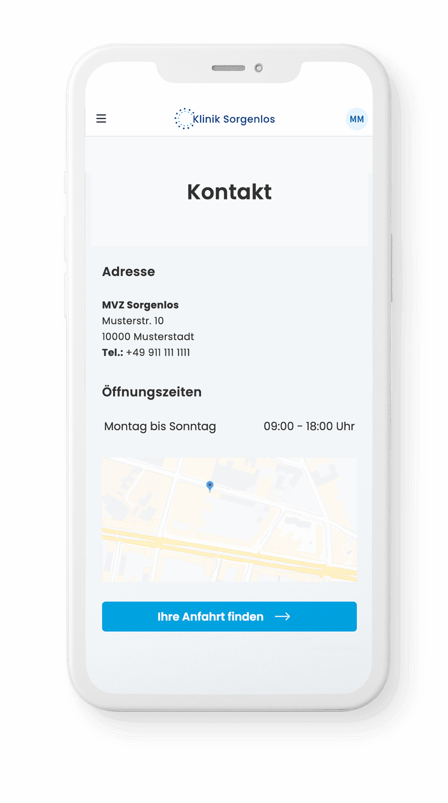 Patientenportal samedi Websiteintegration